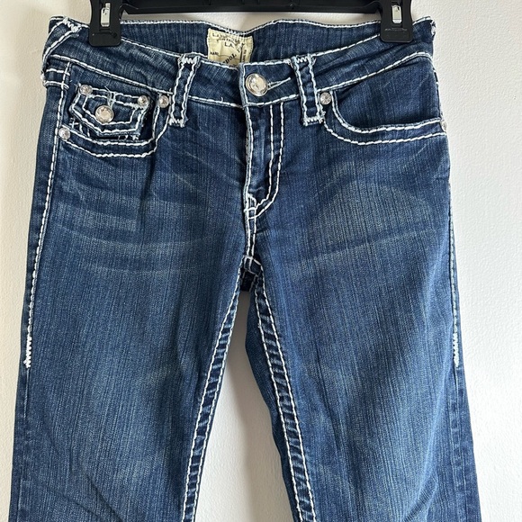 Ladies Rhinestone Embroidered Bootcut Denim Jeans LA Idol USA Jeans. Size 5 - Picture 3 of 12